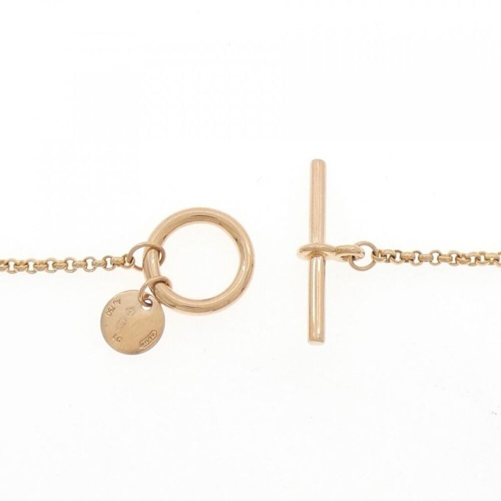 Hermes 750 Pink Gold Diamond Necklace - Picture 5 of 6